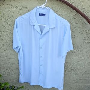 Apt. 9 Light Blue Short-Sleeve Button-Up Shirt Mens Size Large
